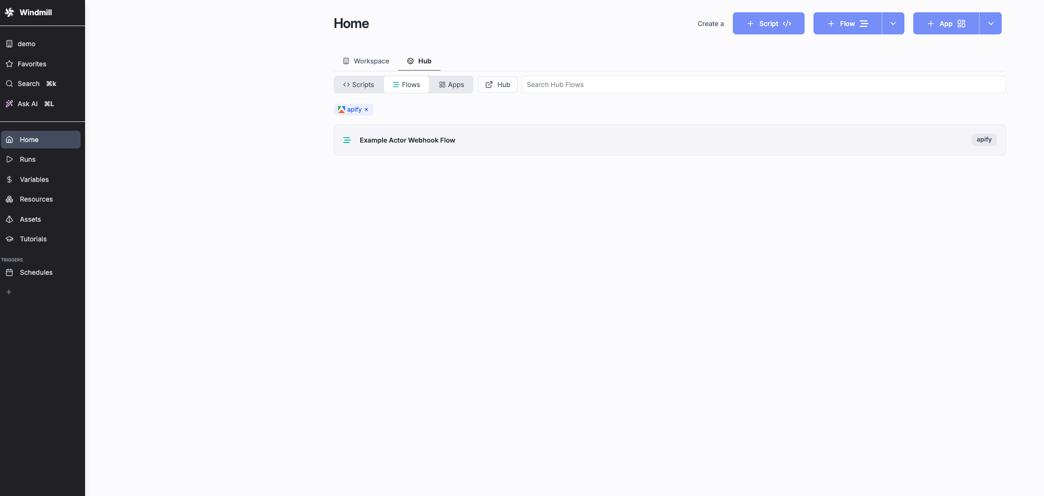 Apify Webhook